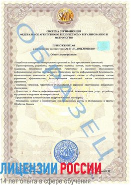 Образец сертификата соответствия (приложение) Туапсе Сертификат ISO 27001